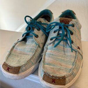 Twisted X Women's Hooey Loper, Moc Toe, Blue & Multi Size 8M